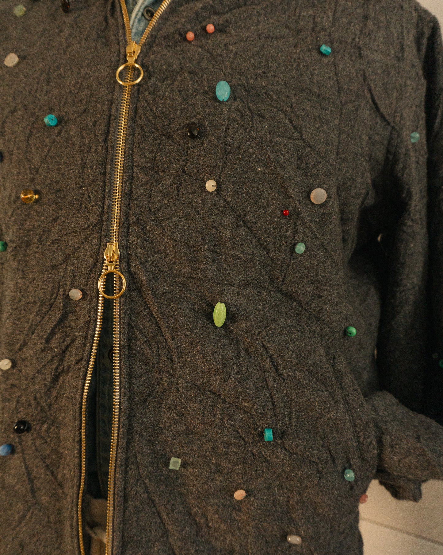 Wrinkled Wool Jacket - M