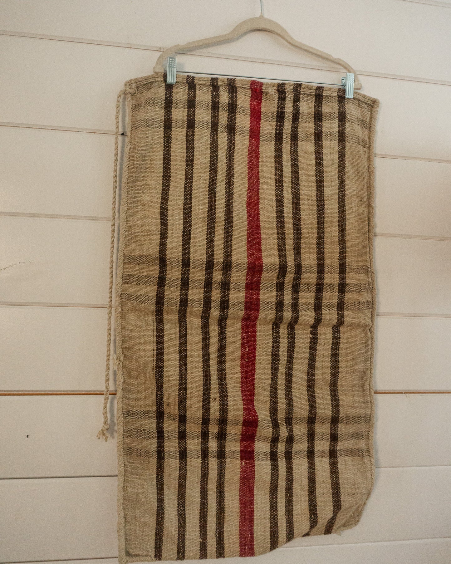 19th-Century European Hemp Grain Sack 05