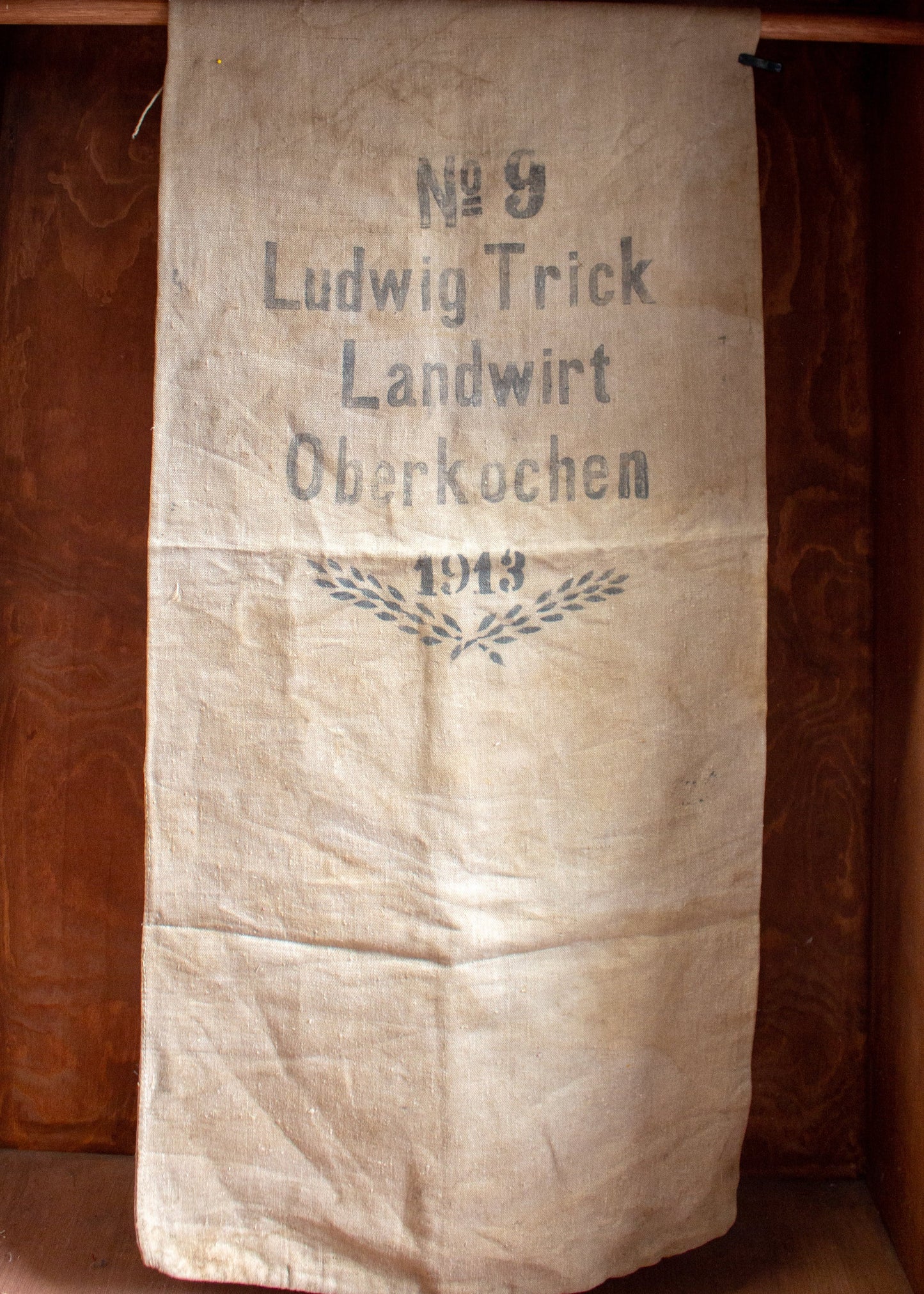 C. 1900 German Grain Sack Chore Jacket