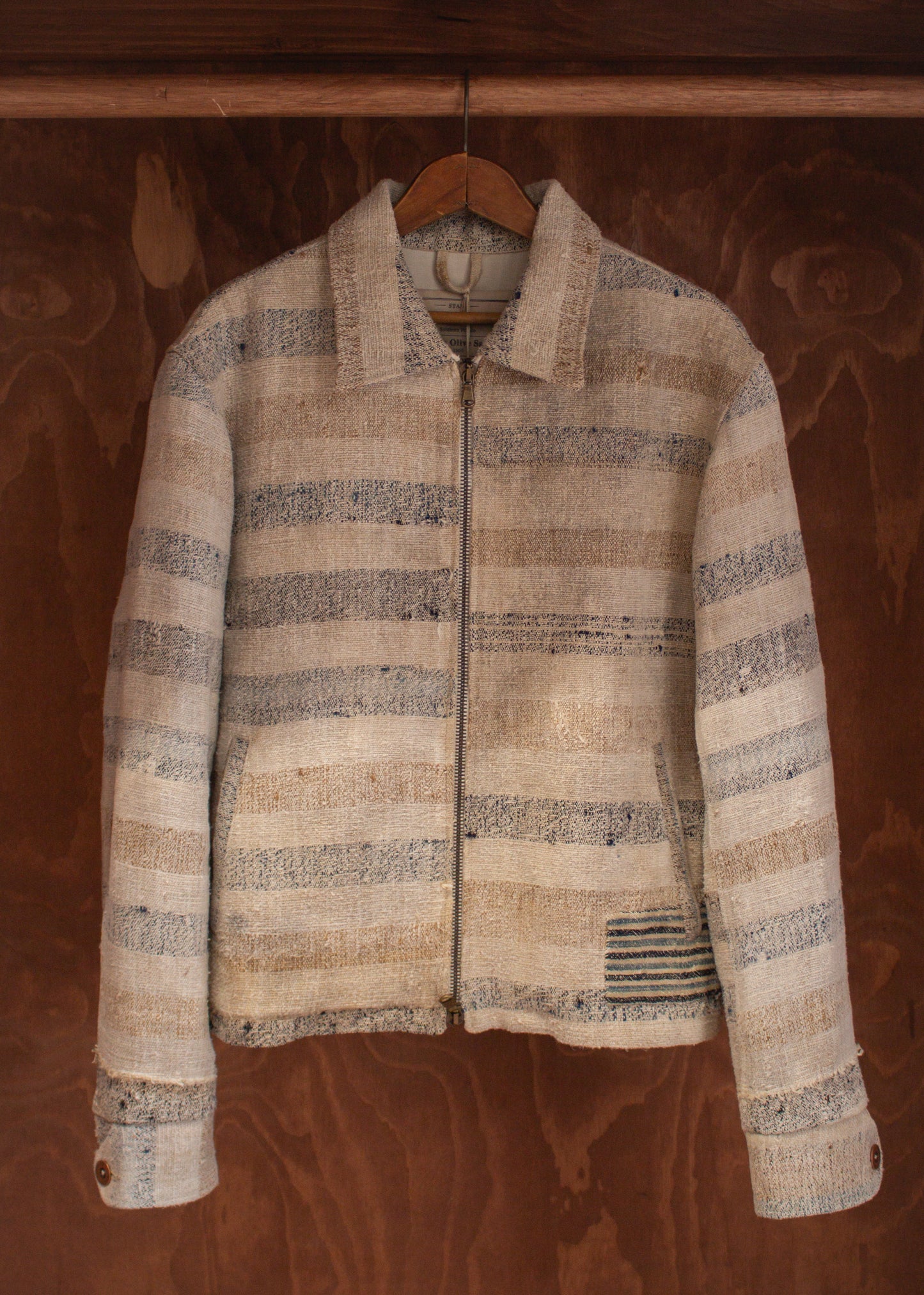 C. 1800 French Olive Harvest Sack Jacket