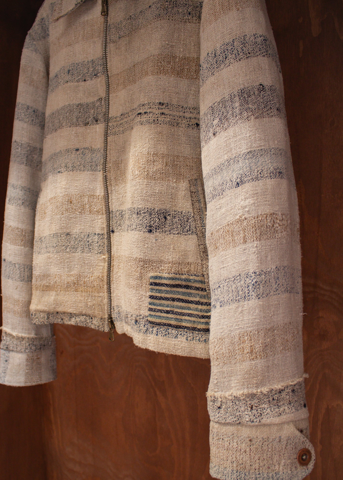 C. 1800 French Olive Harvest Sack Jacket