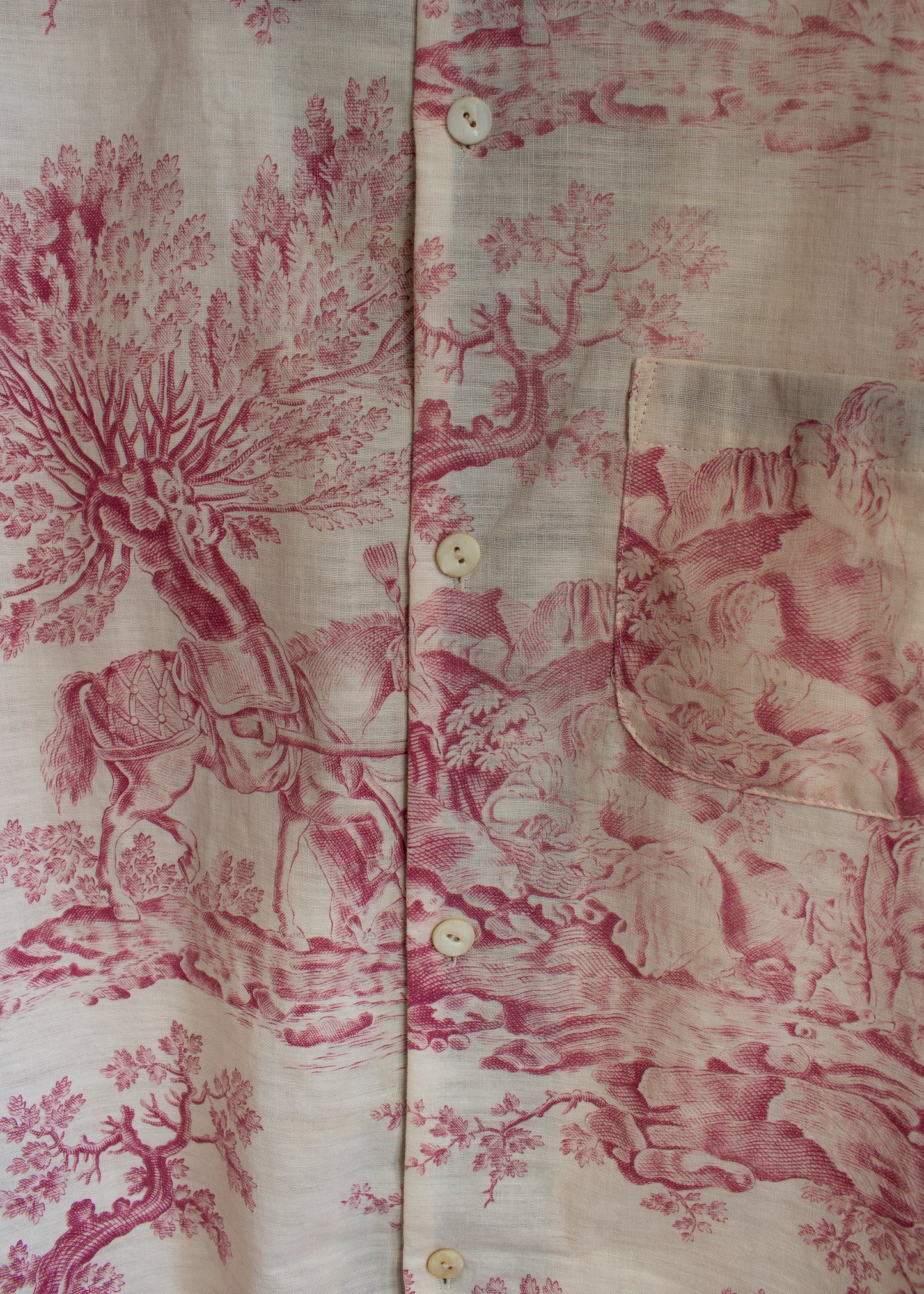 19th Century French Toile Shirt