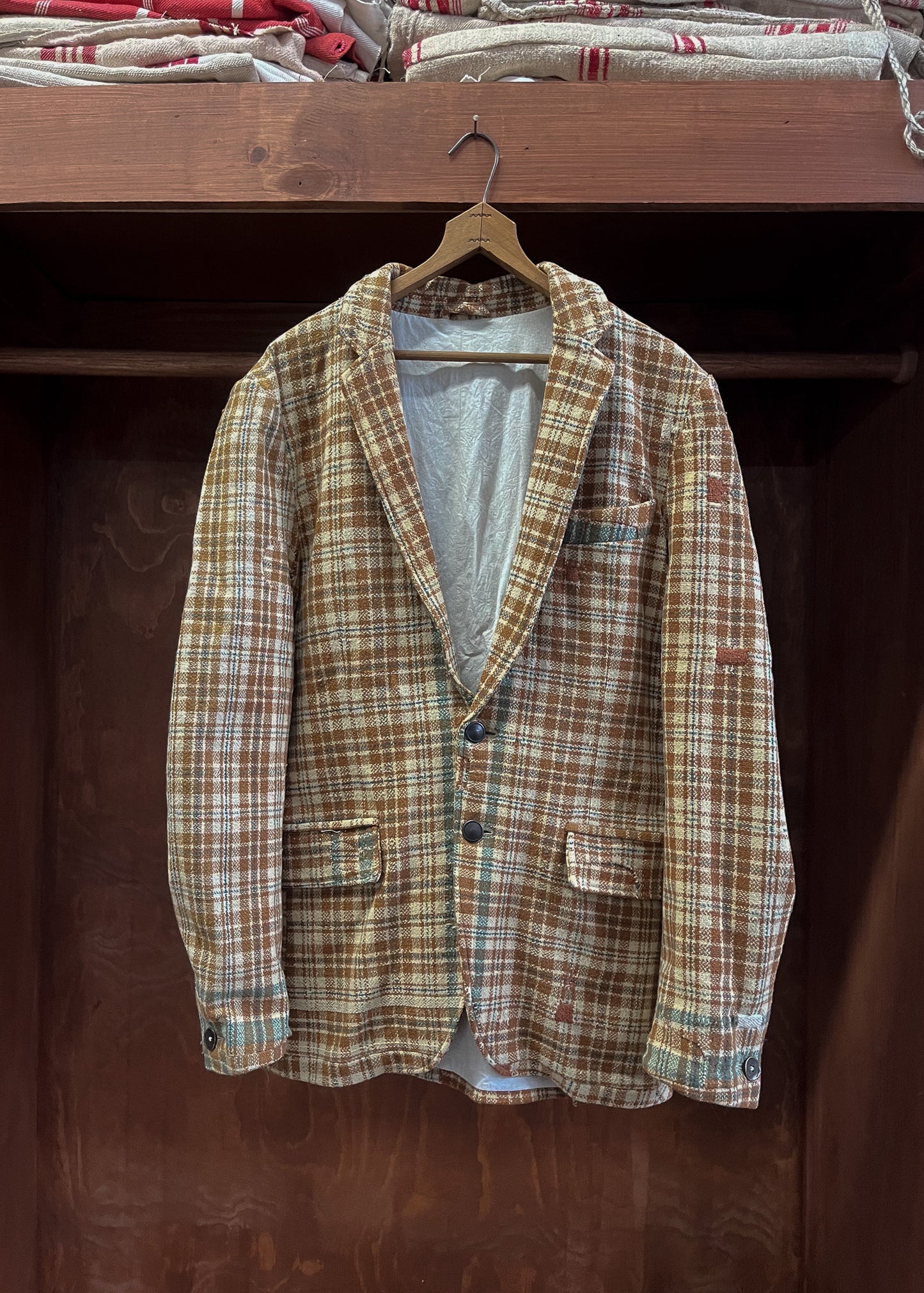 19th Century Mended European Blanket Jacket (40)