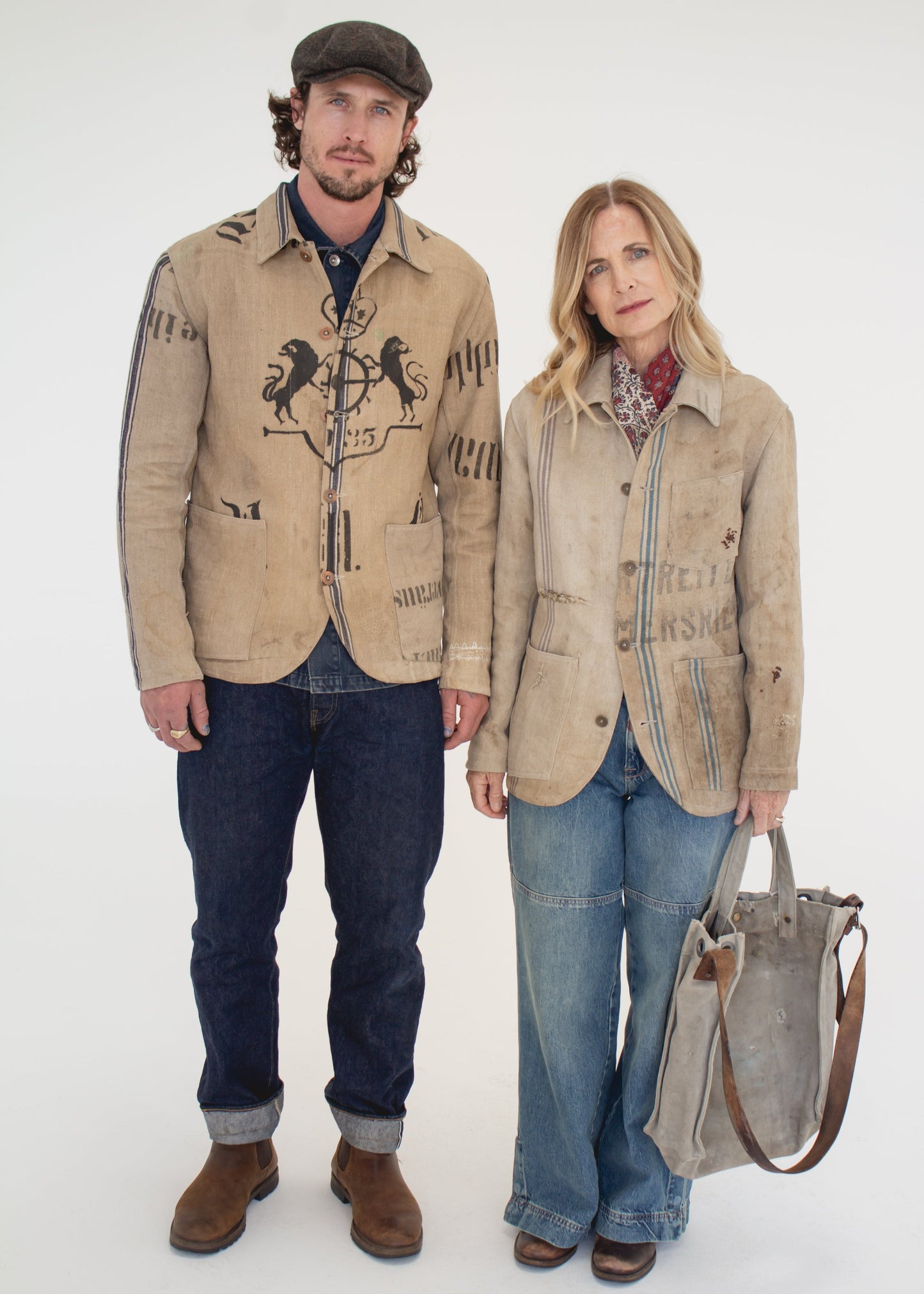 C. 1900 German Grain Sack Chore Jacket