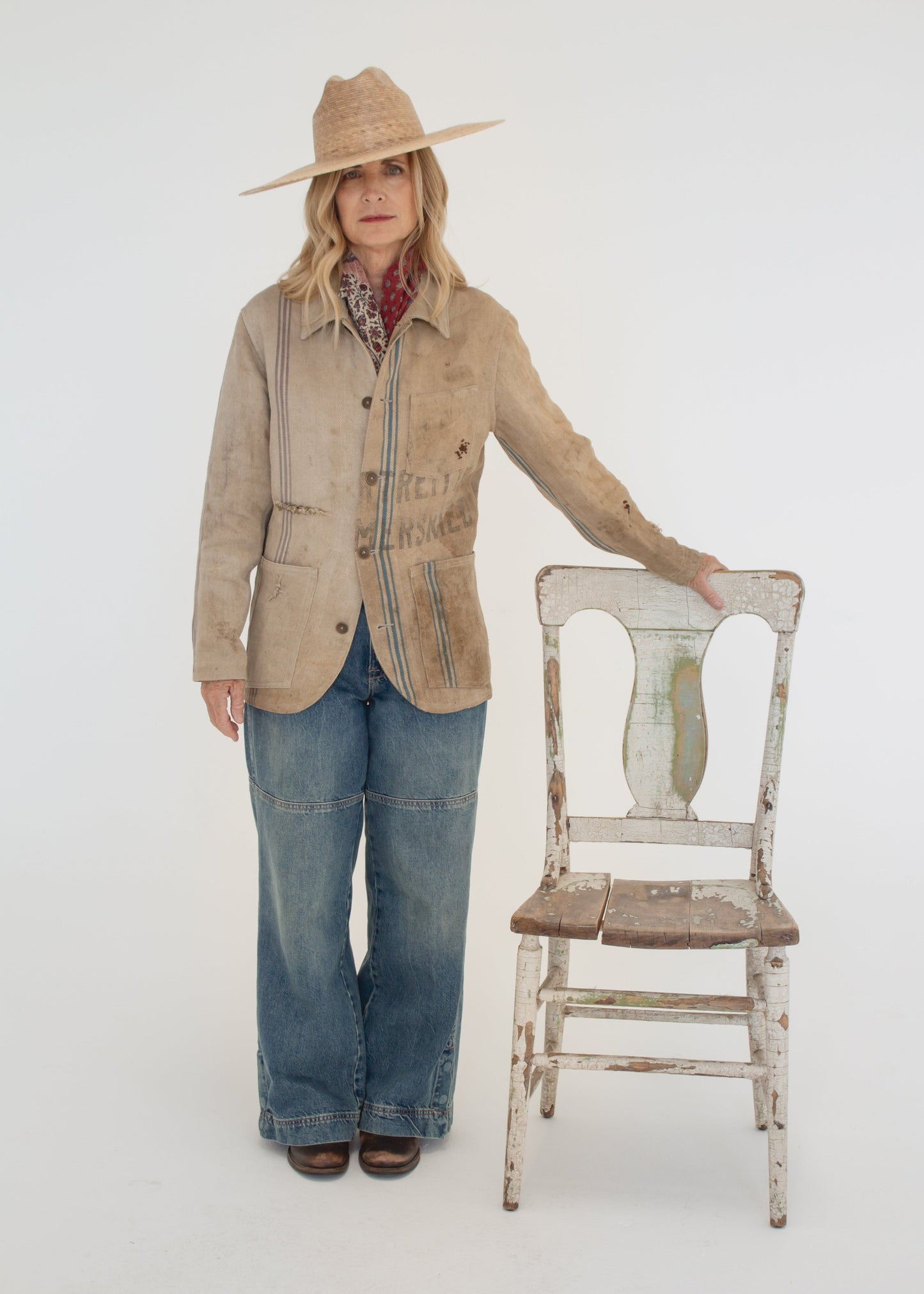 C. 1900 German Grain Sack Chore Jacket