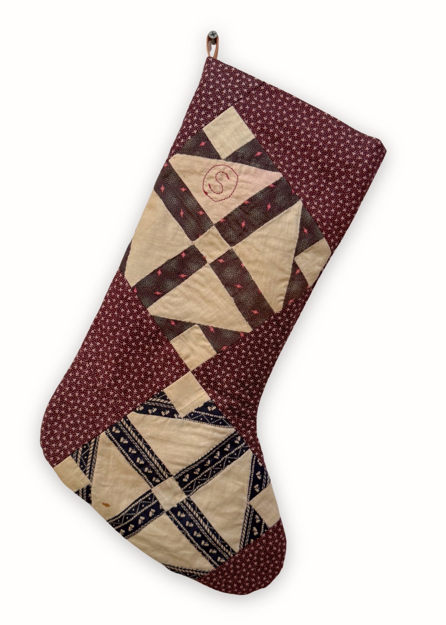 Patchwork Quilt Stocking Calico 1