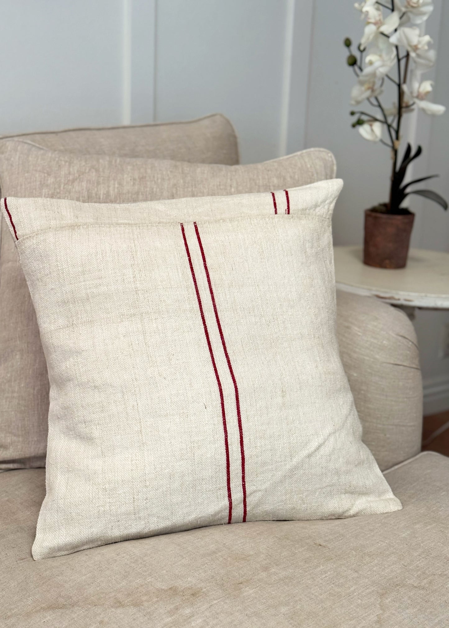 French Linen Throw Pillow No.2