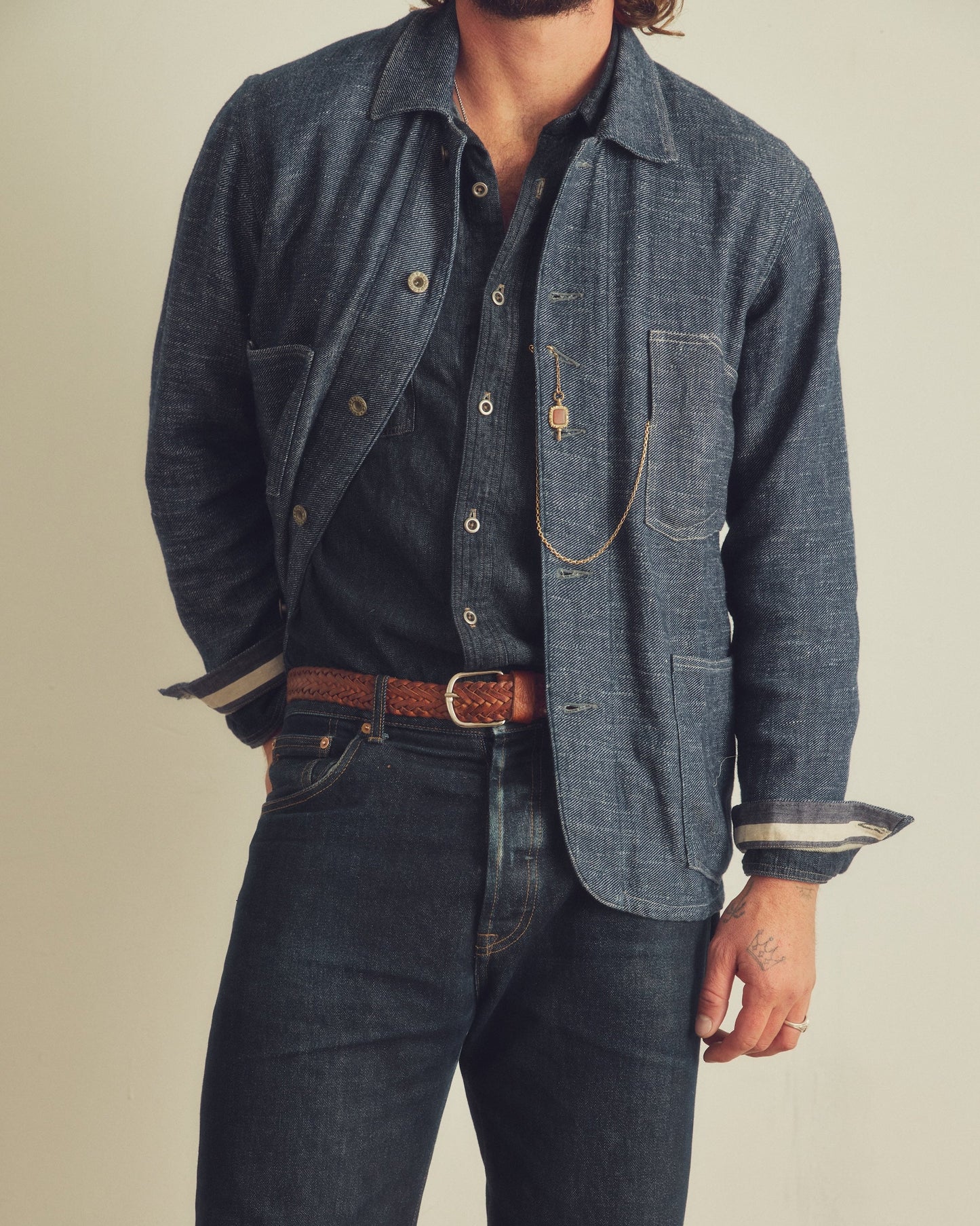 Denim Drab Engineer Jacket
