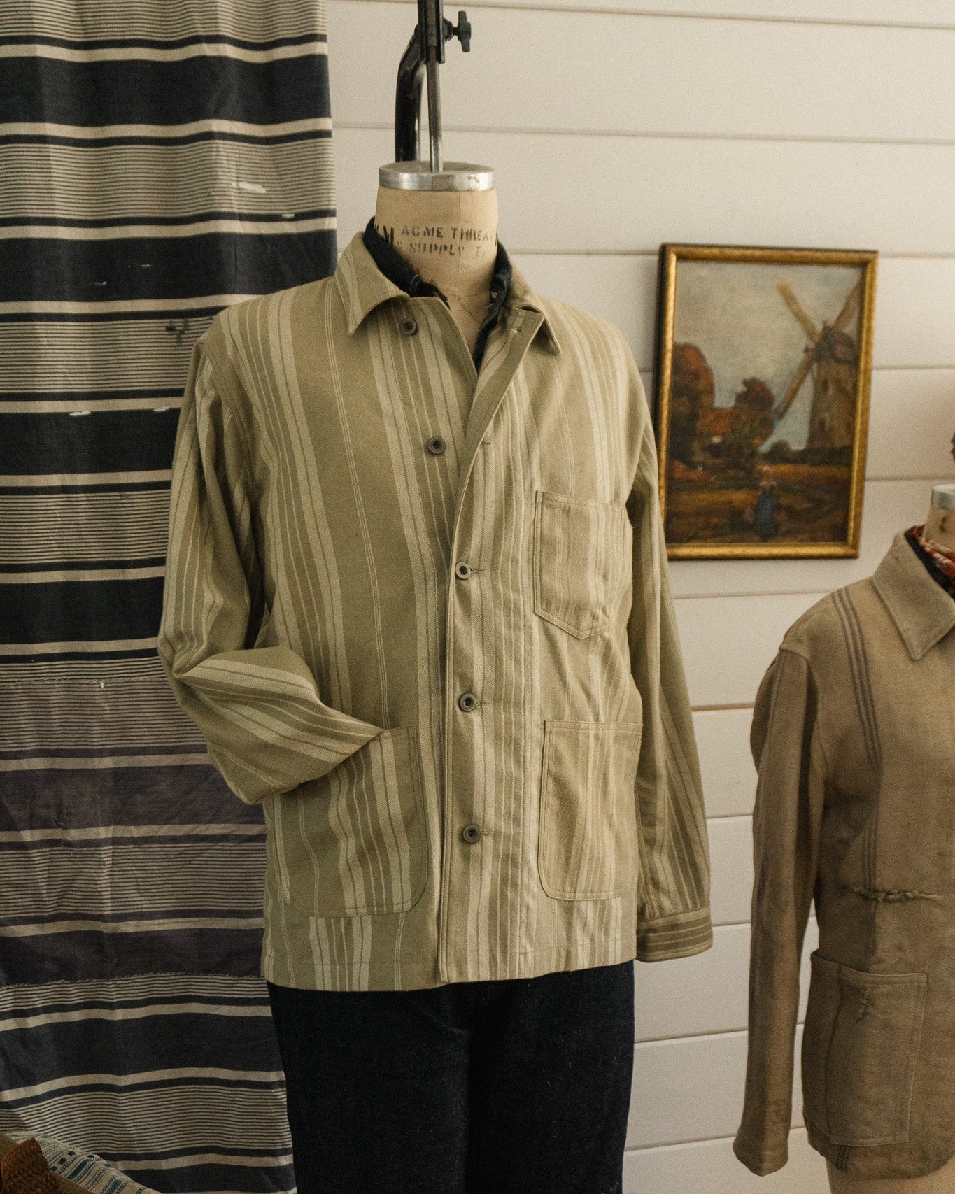 De Nimes Ticking Coat - Large