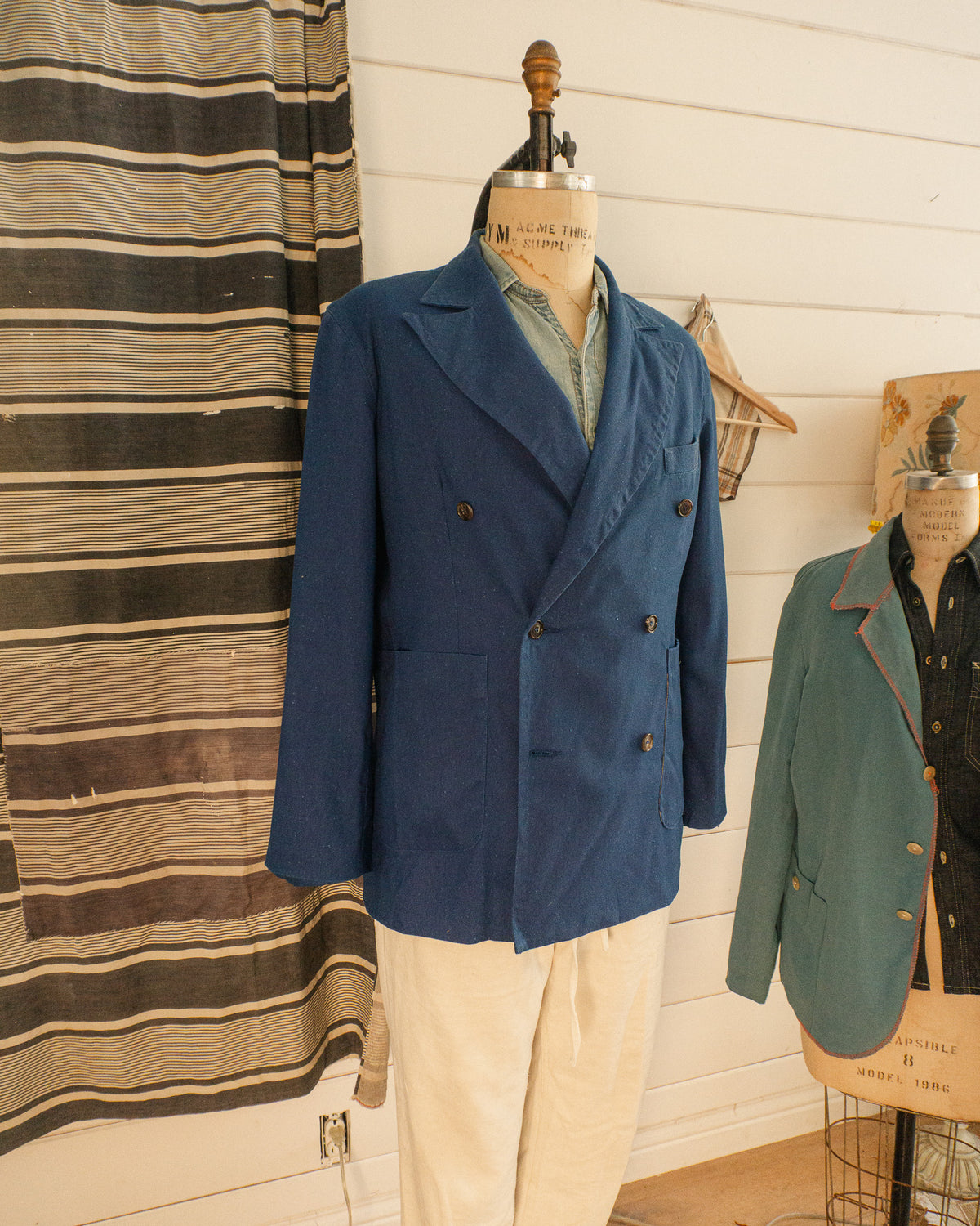 Japanese Linen DB Jacket - M