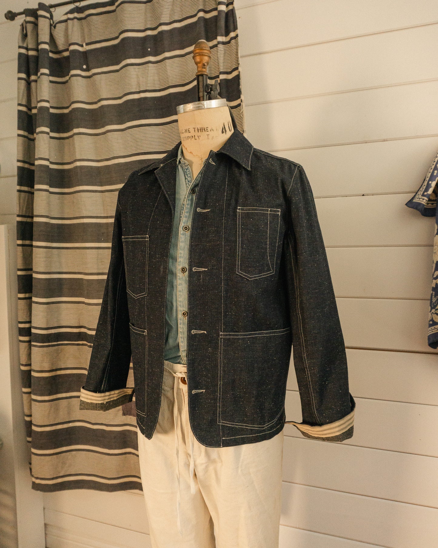Selvedge Denim Chore Jacket - M