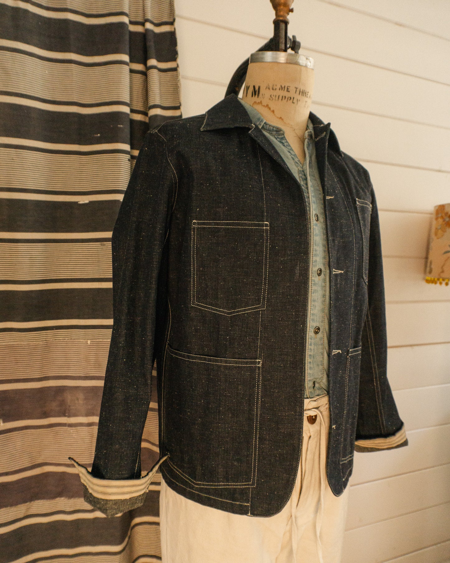 Selvedge Denim Chore Jacket - M