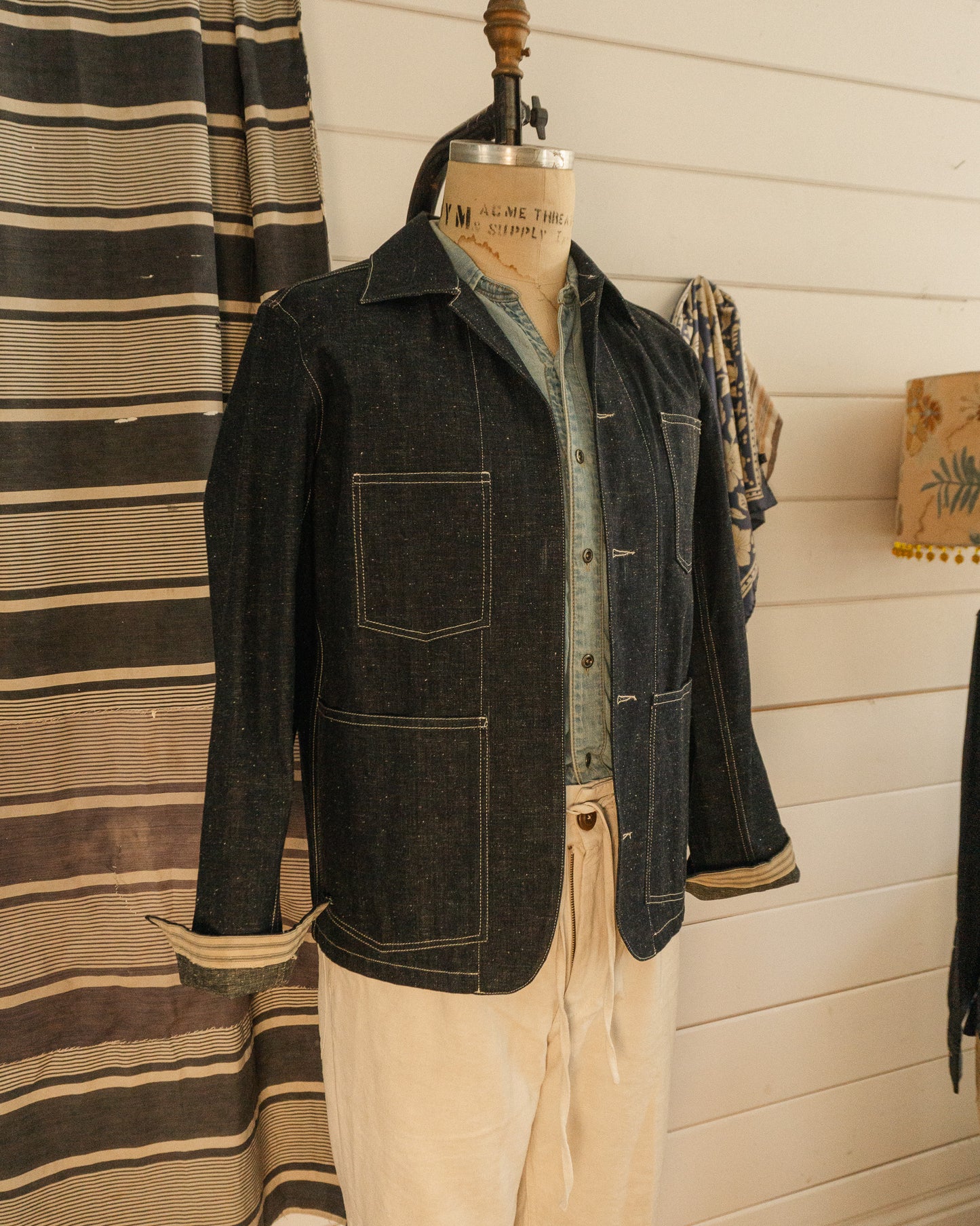 Selvedge Denim Chore Jacket - M