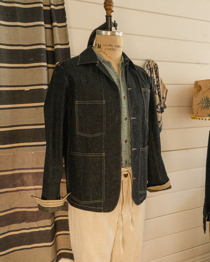 Selvedge Denim Chore Jacket - M