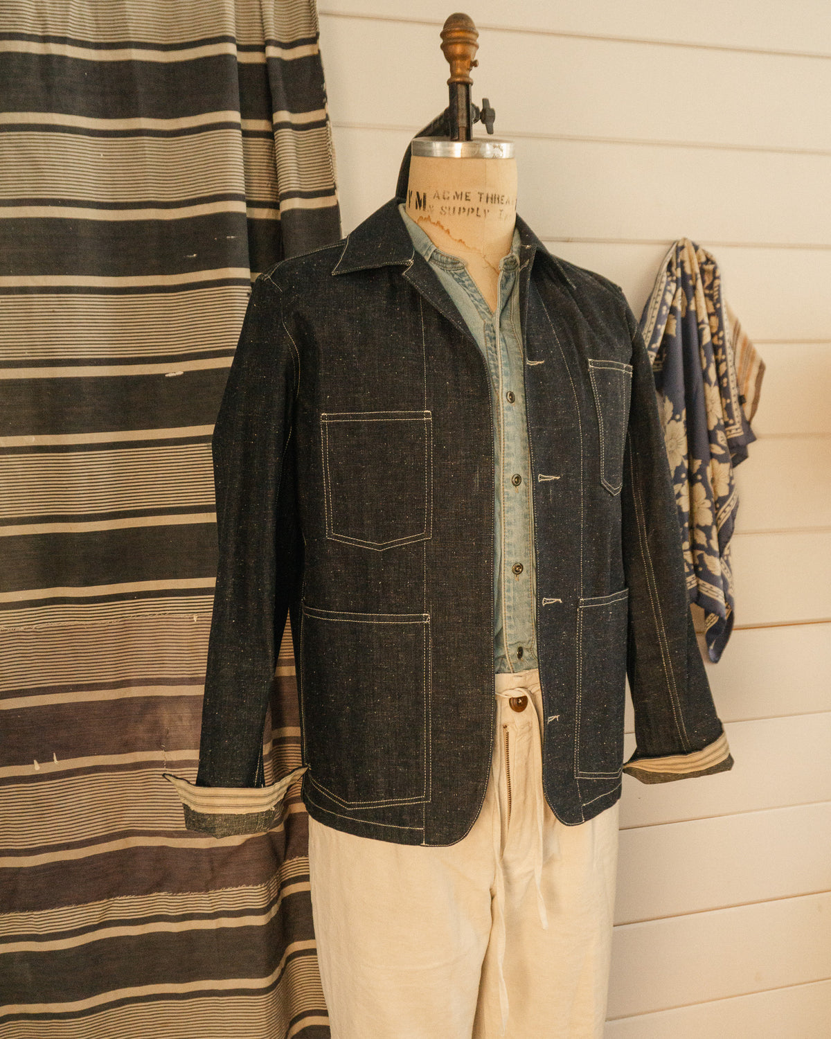 Selvedge Denim Chore Jacket - M