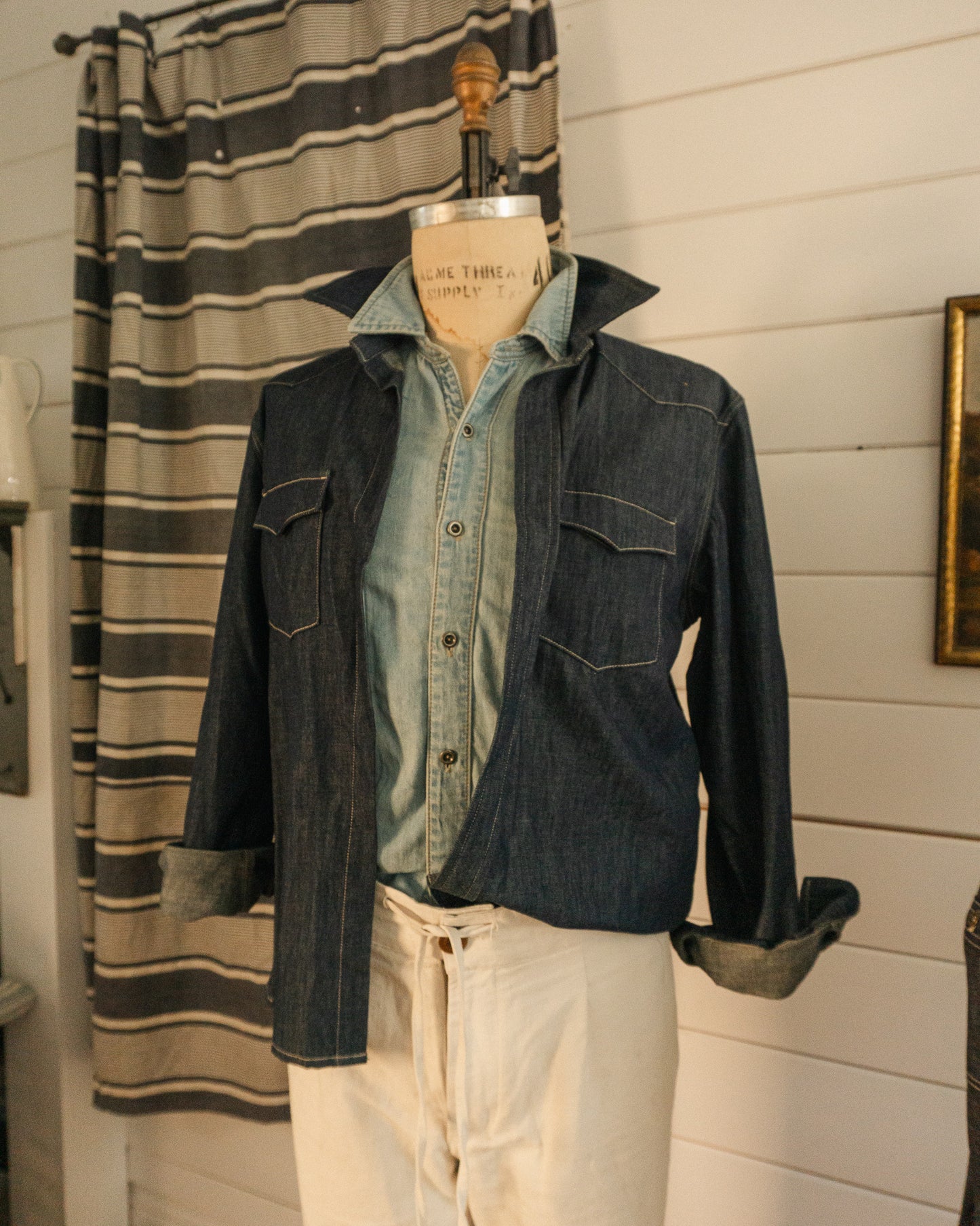 Denim Western Shirt - M