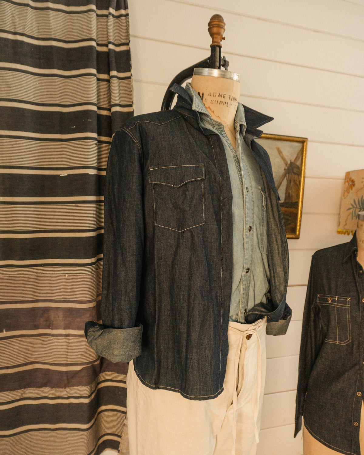Denim Western Shirt - M