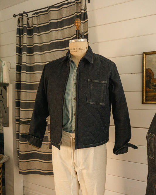 Quilted Denim Jacket - M