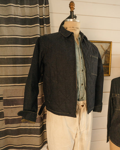 Quilted Denim Jacket - M