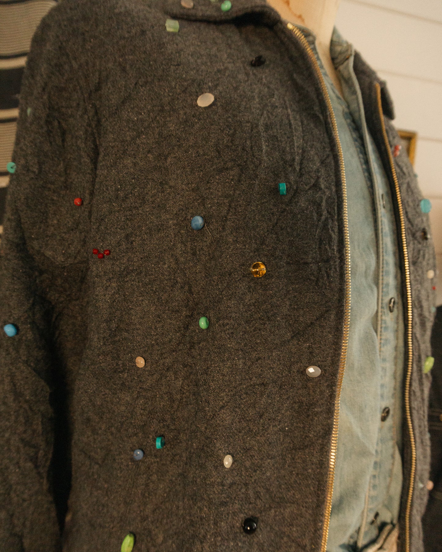 Wrinkled Wool Jacket - M