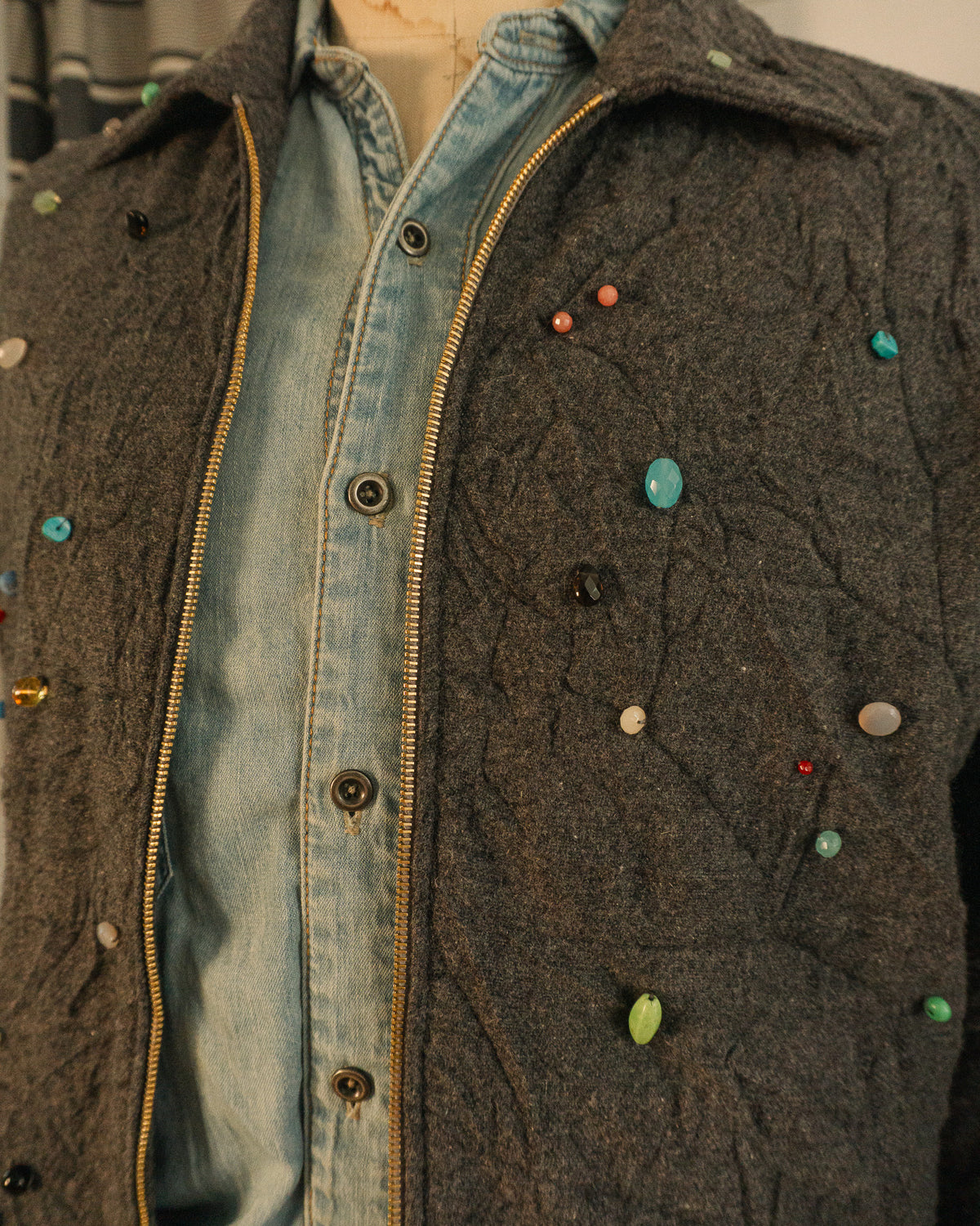 Wrinkled Wool Jacket - M