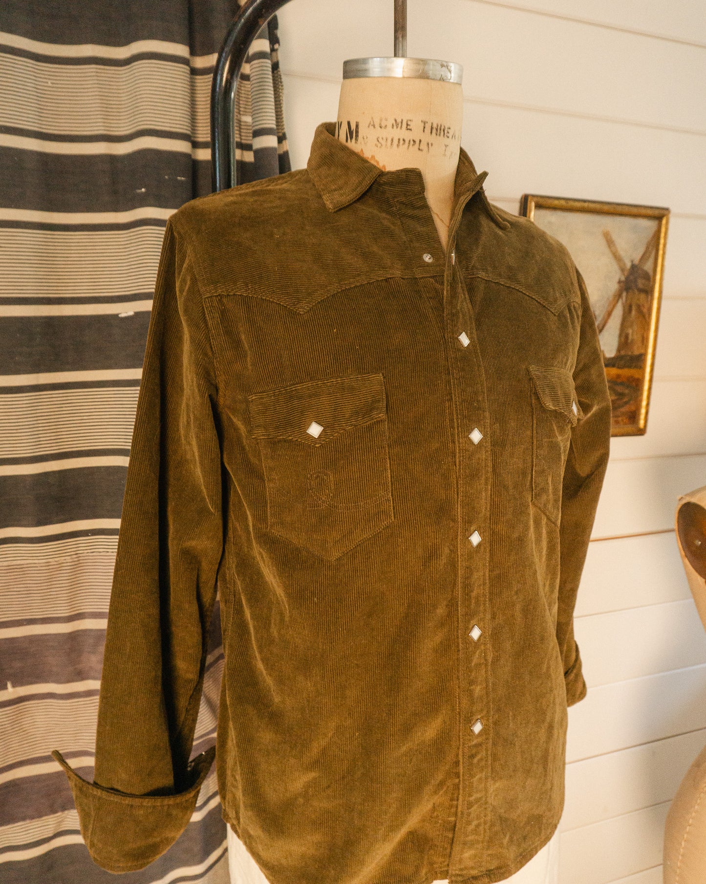 Cord Western Shirt - M