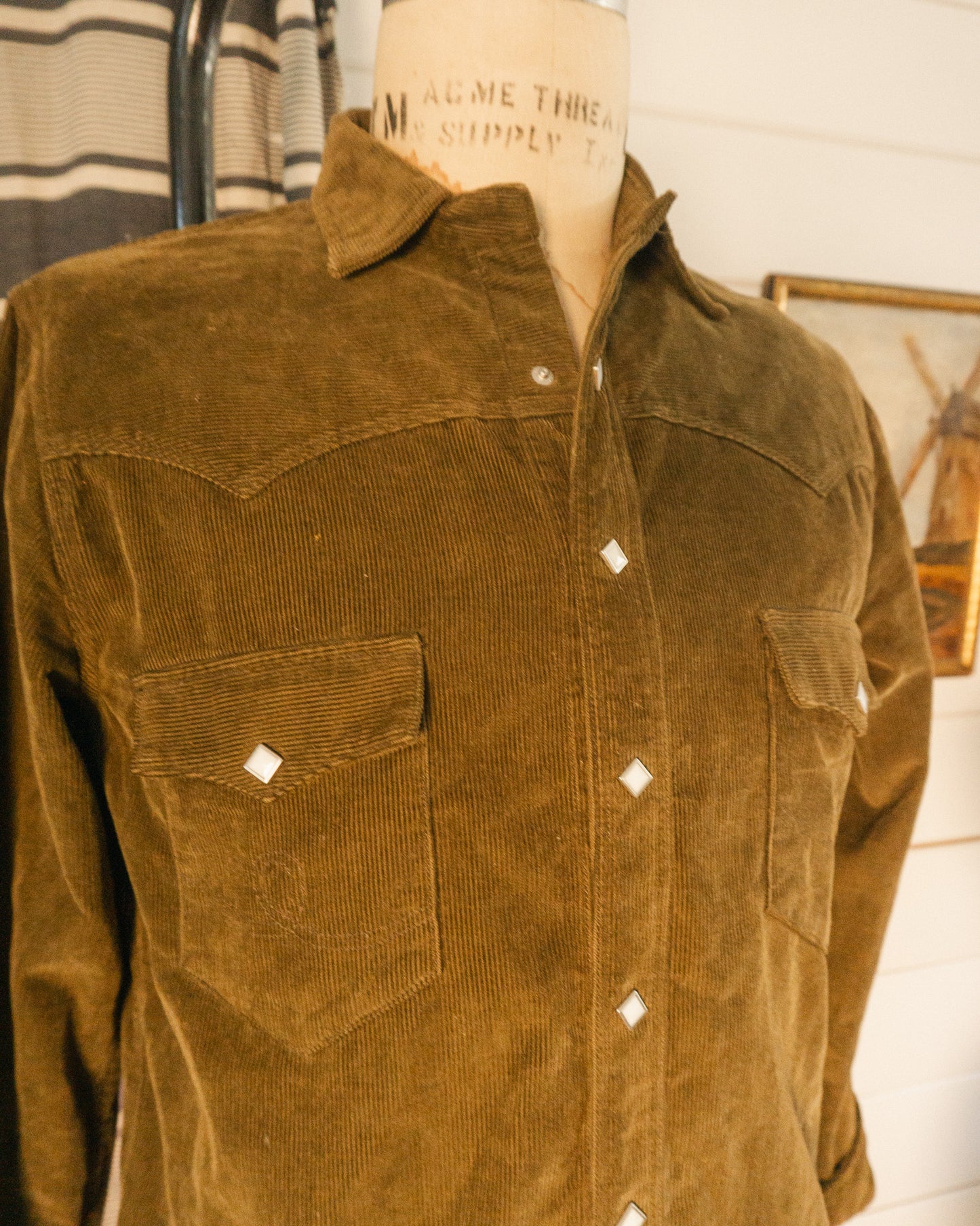 Cord Western Shirt - M