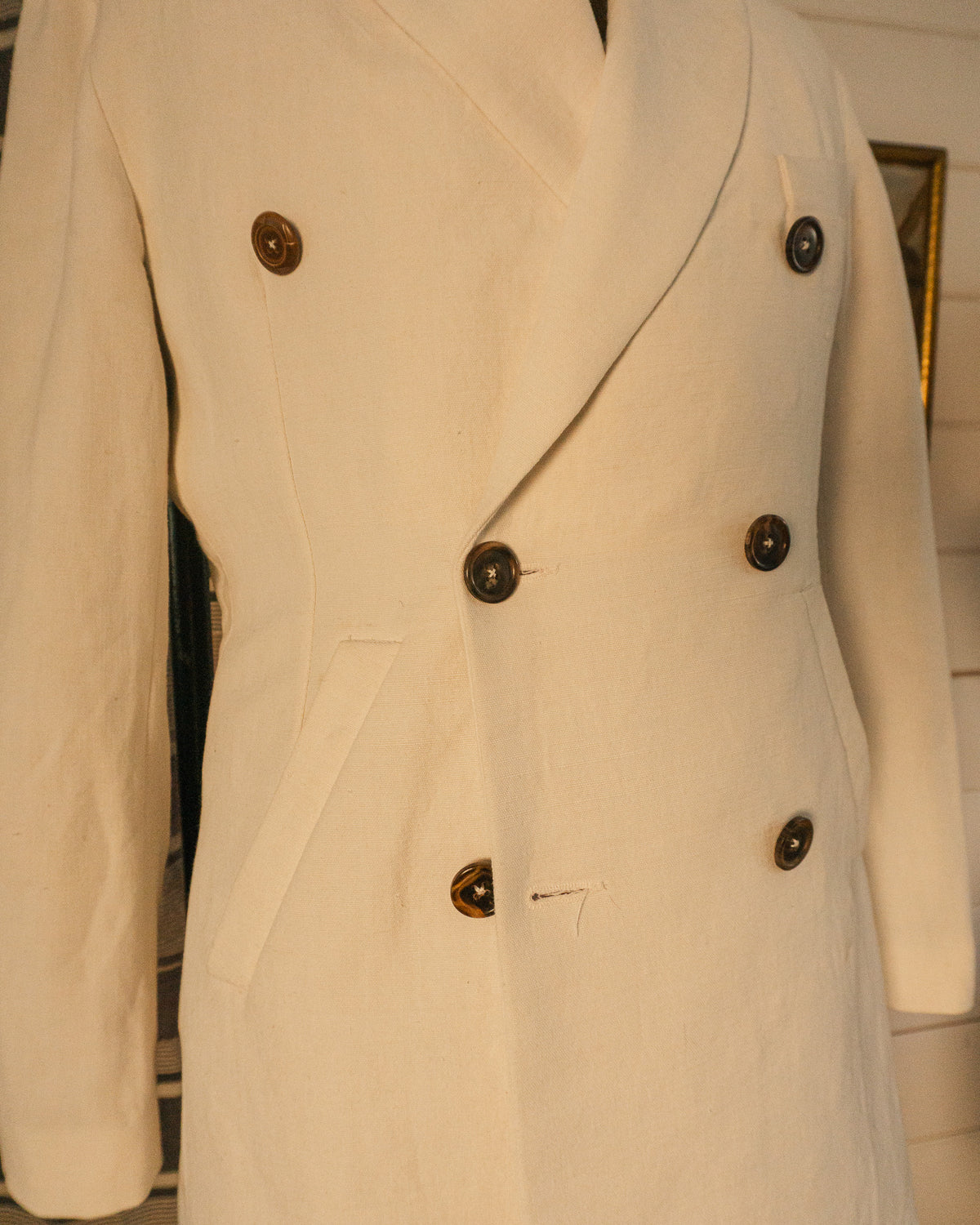 Trousseau Linen Coat - M