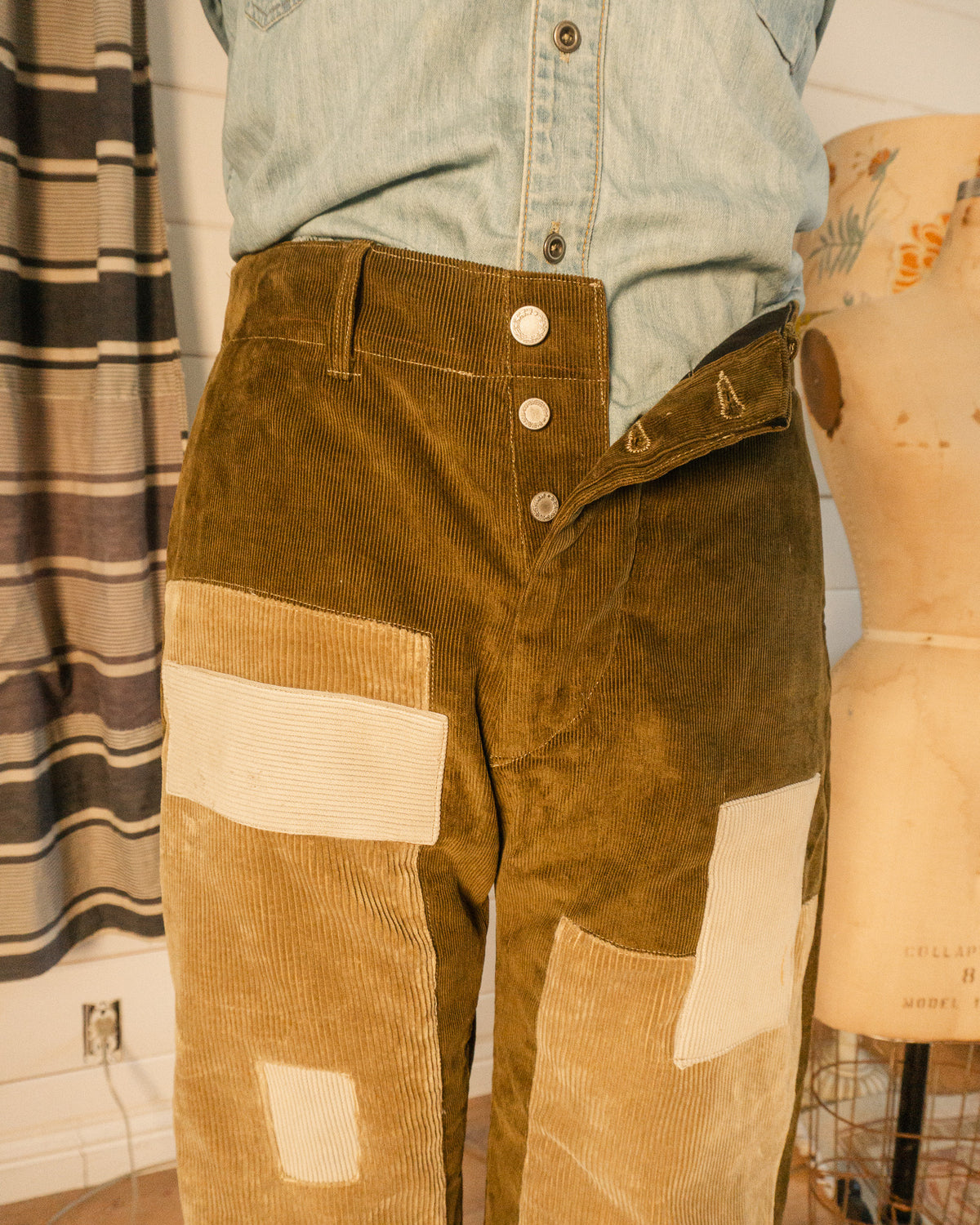 Patched Cord Pant - 32