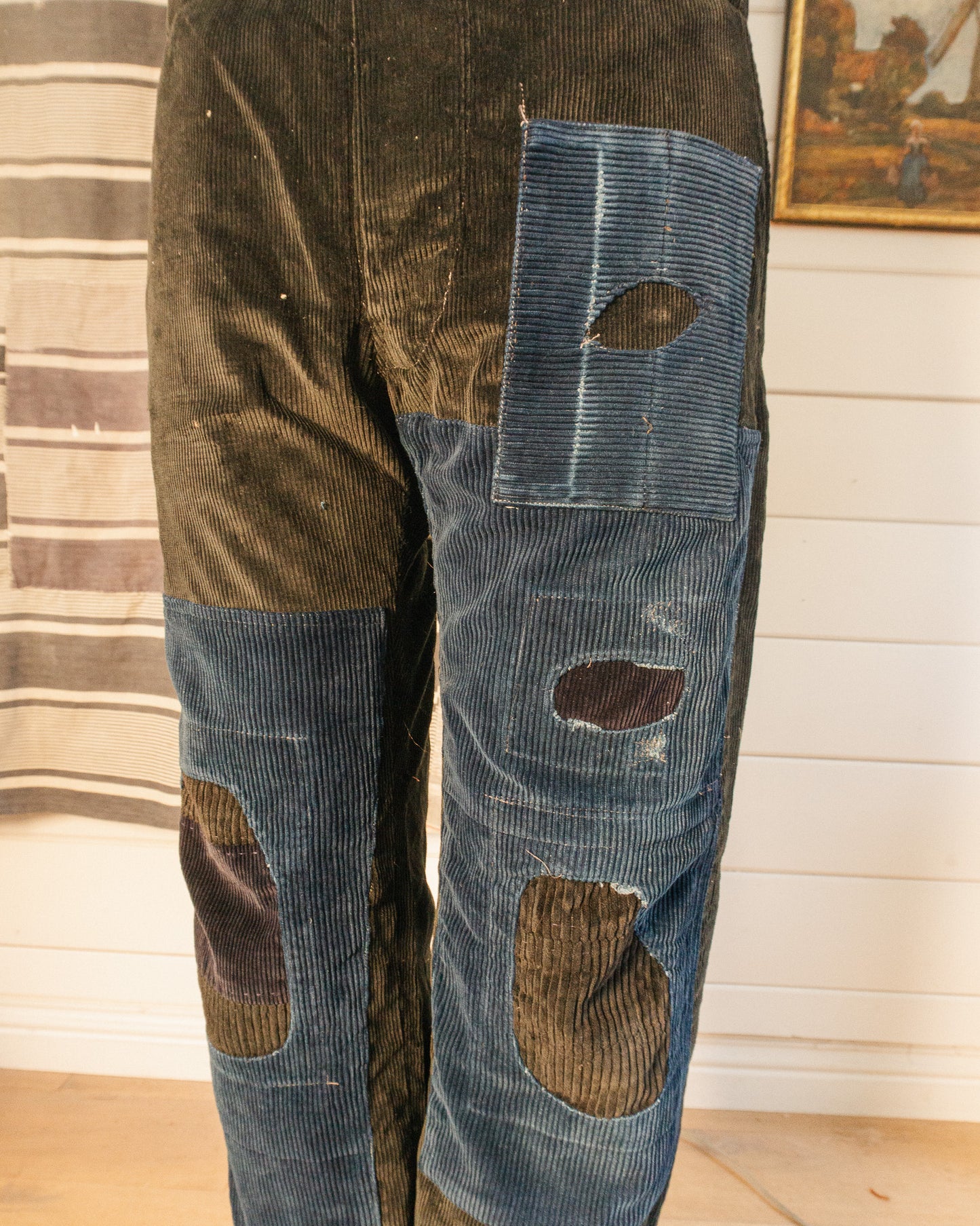 Patched Cord Pant Black - 32