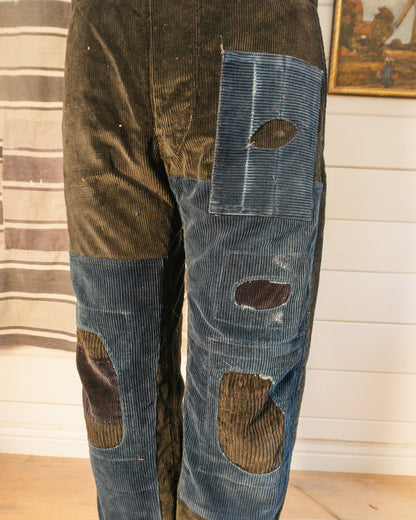 Patched Cord Pant Black - 32