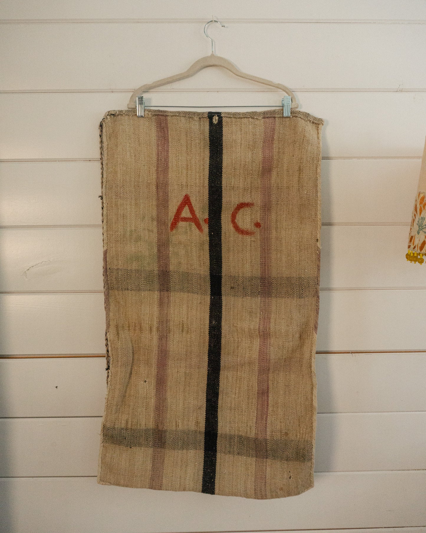 19th-Century European Hemp Grain Sack 04