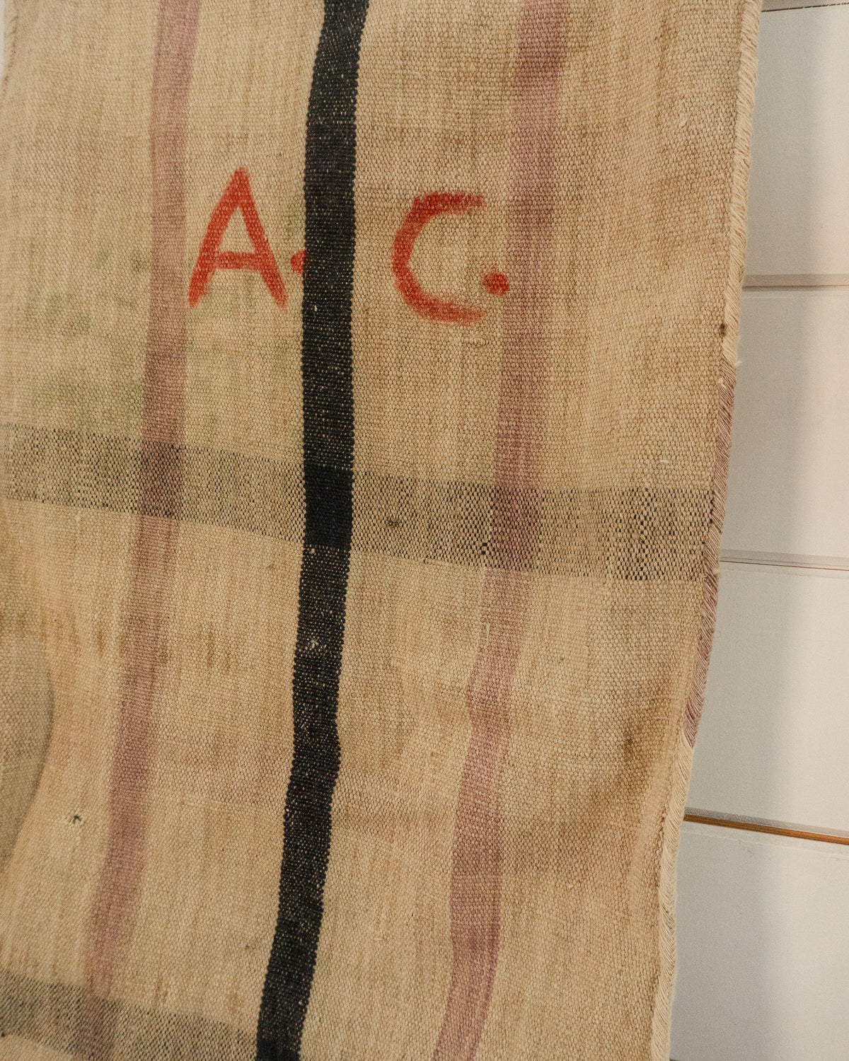 19th-Century European Hemp Grain Sack 04