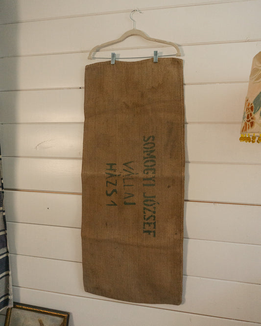 19th-Century European Hemp Grain Sack 08