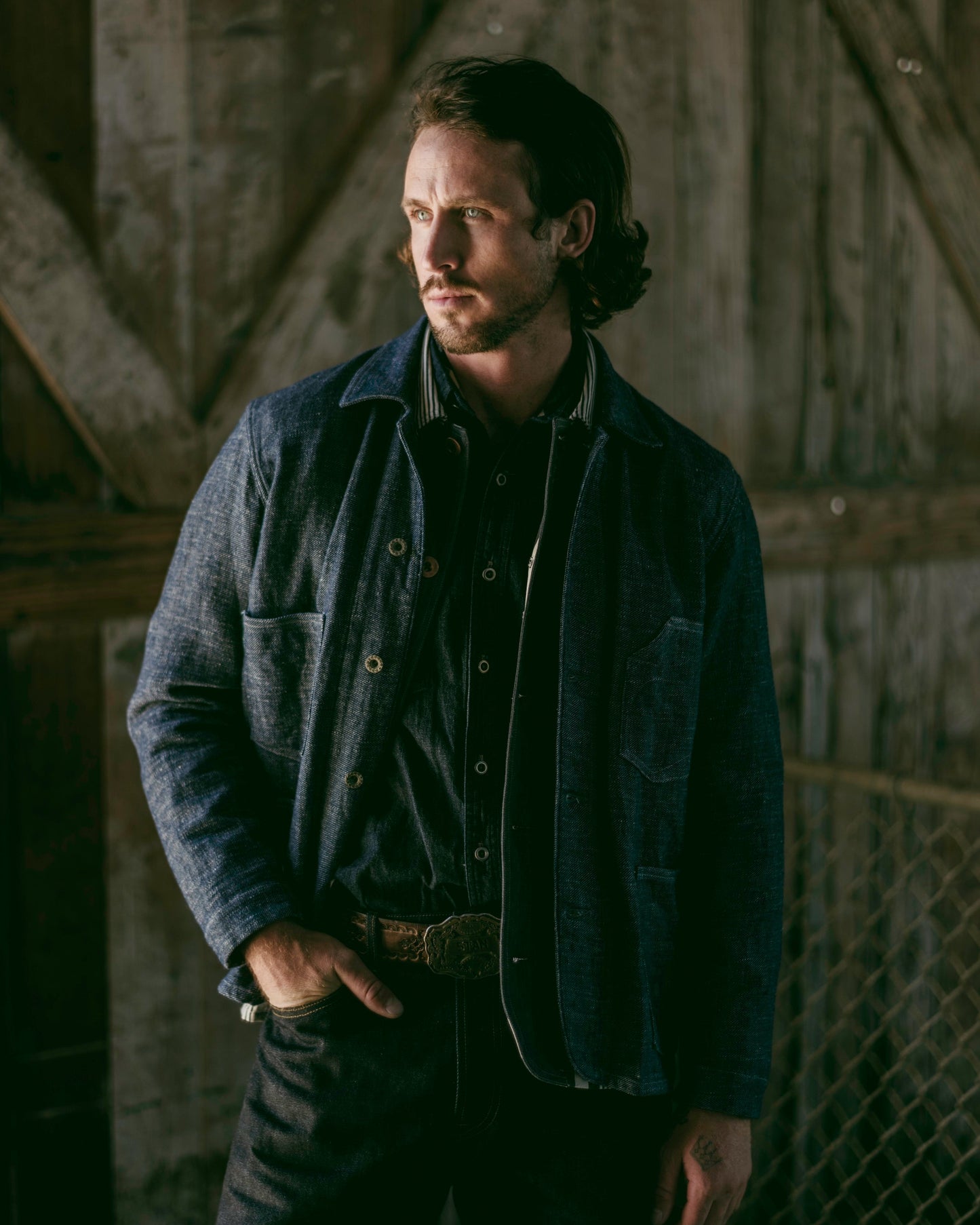 Denim Drab Engineer Jacket