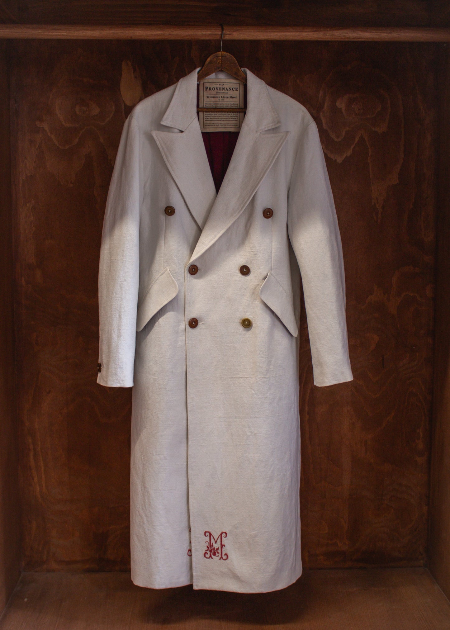 C. 1880 Trousseau Linen Coat