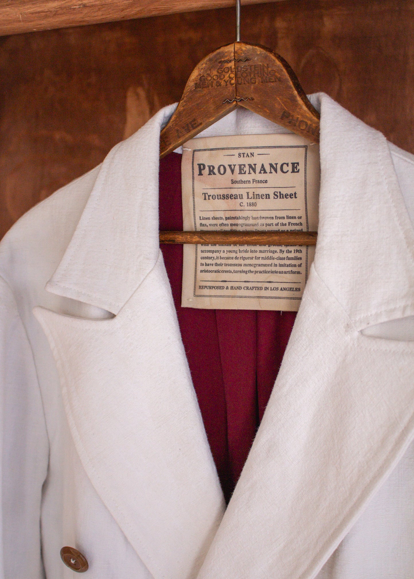 C. 1880 Trousseau Linen Coat