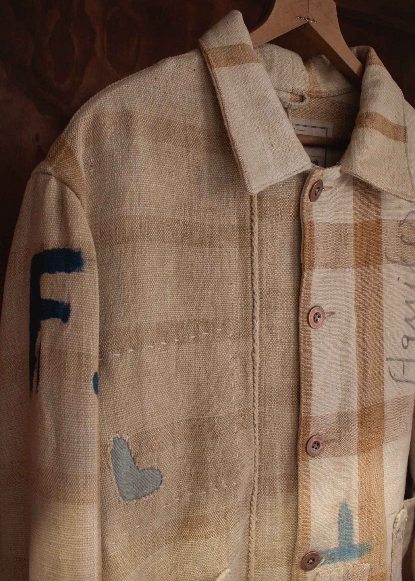 C. 1800 European Grain Sack Cropped Chore Jacket