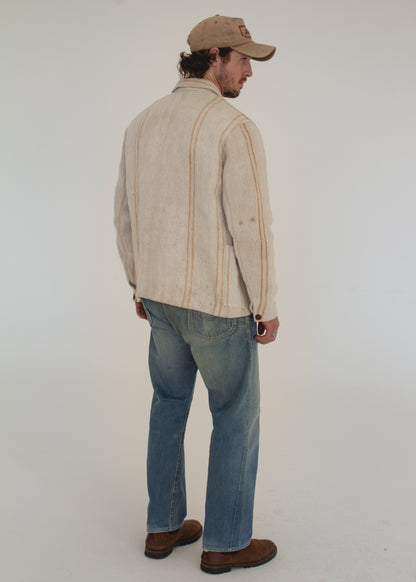 C. 1800 European Grain Sack Chore Jacket