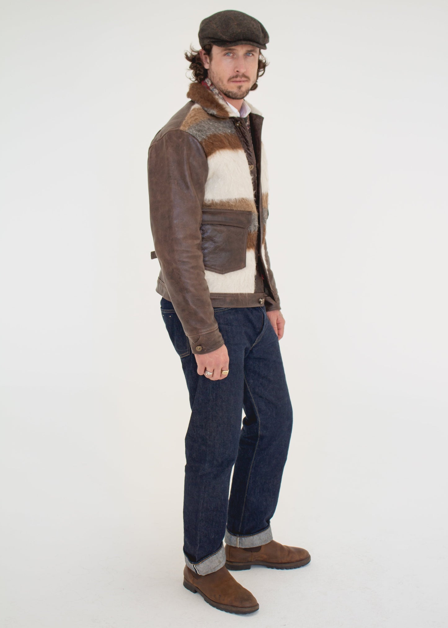 Siirt-Paneled Leather Jacket