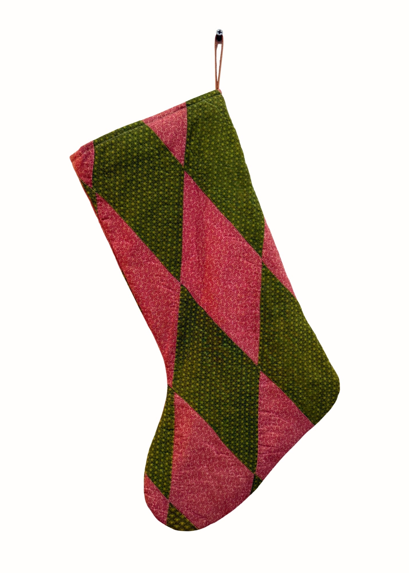 Pink and Green Quilt Stocking