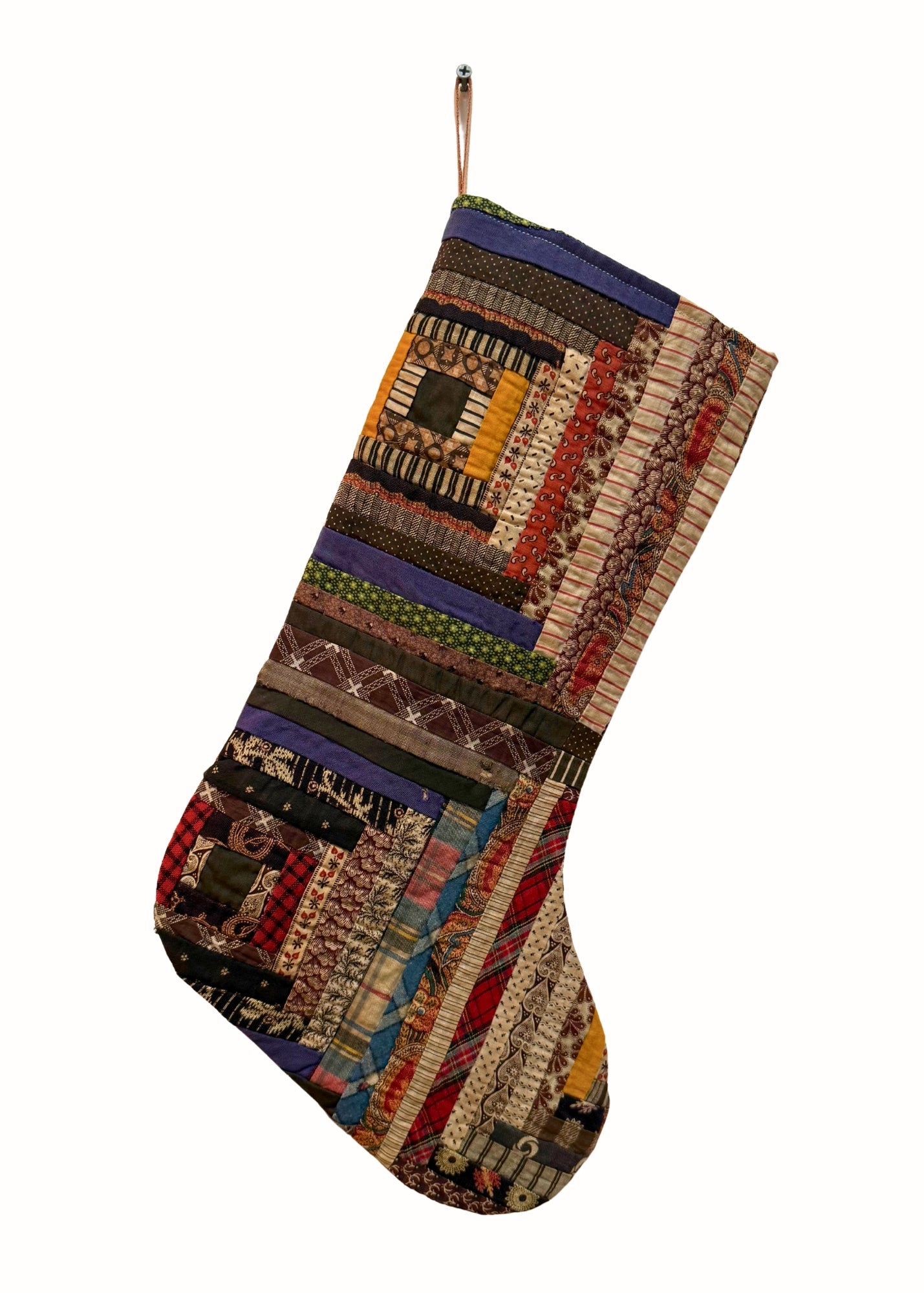 Log Cabin Quilt Stocking
