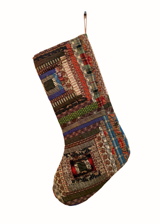Log Cabin Quilt Stocking