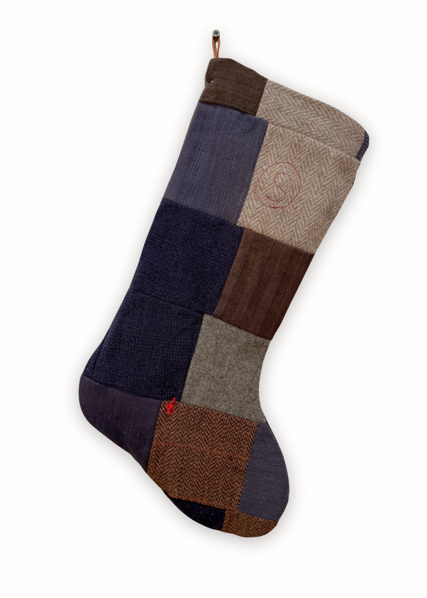 Patchwork Quilt Stocking Wool Patchwork 2