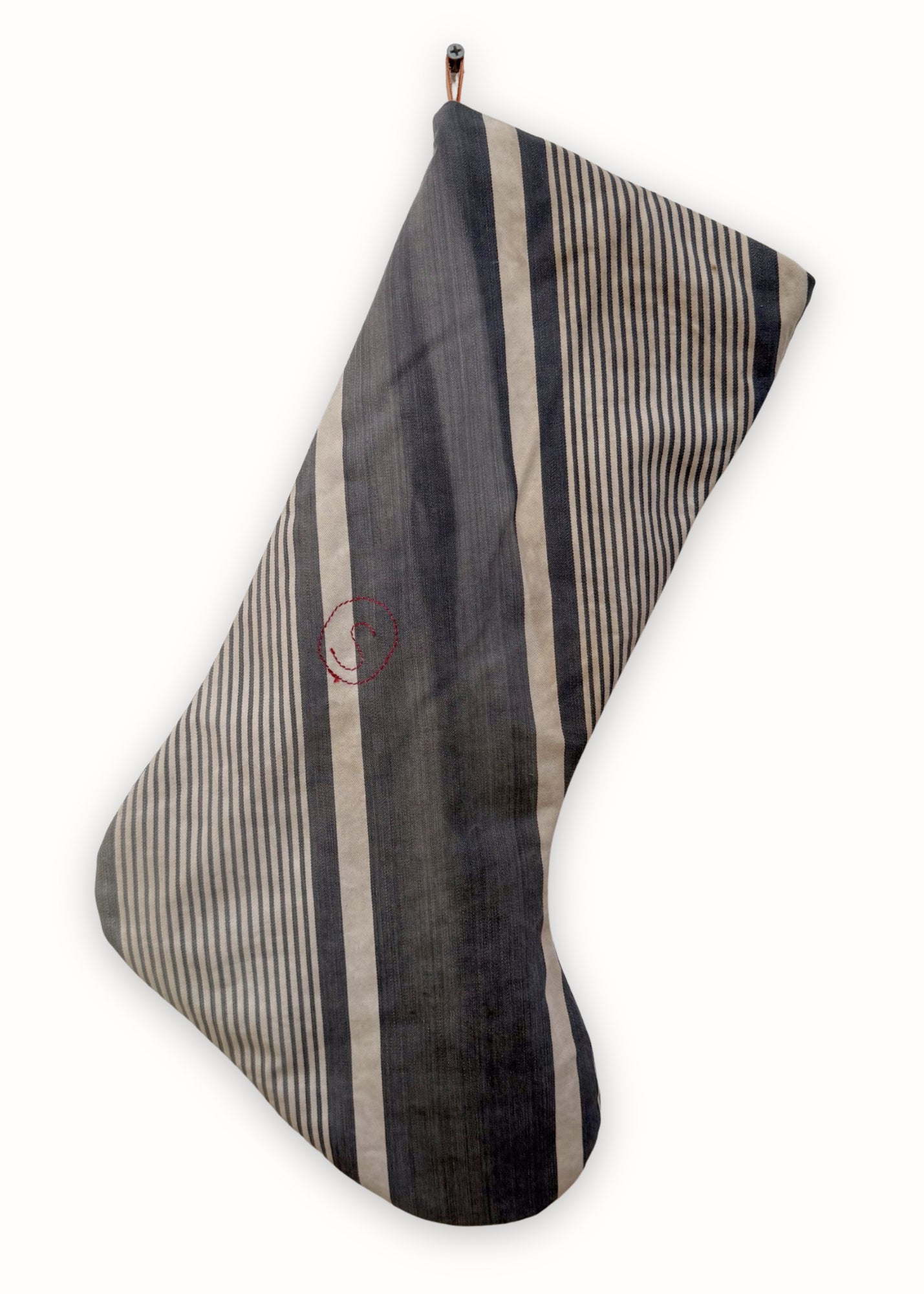 Patchwork Quilt Stocking Ticking