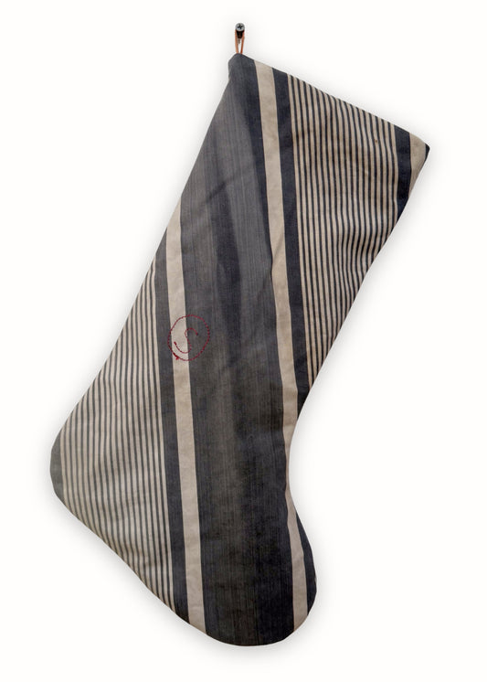 Patchwork Quilt Stocking Ticking