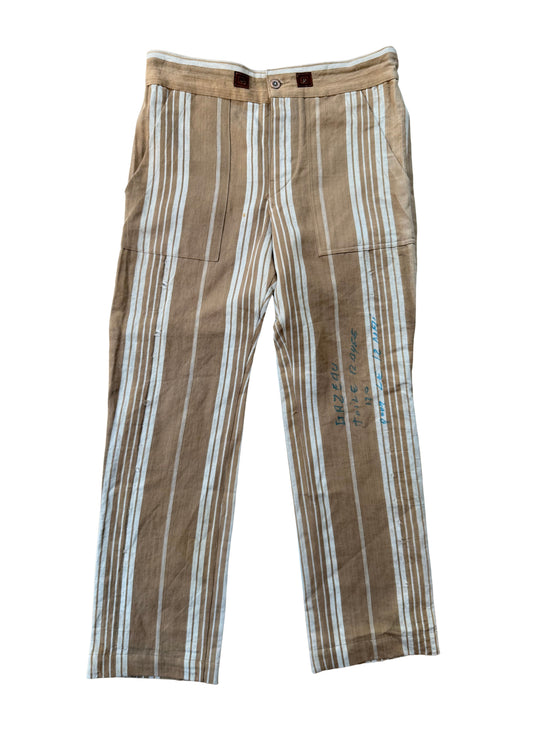 1840's Linen French Ticking Pants (32)