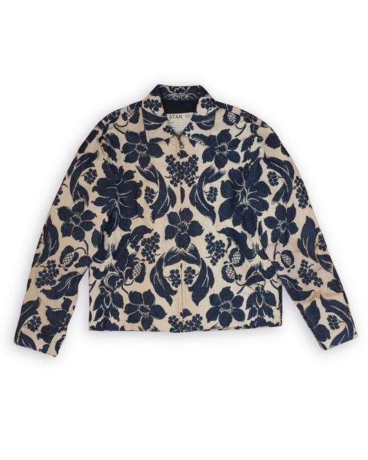 French Brocade Zip Jacket