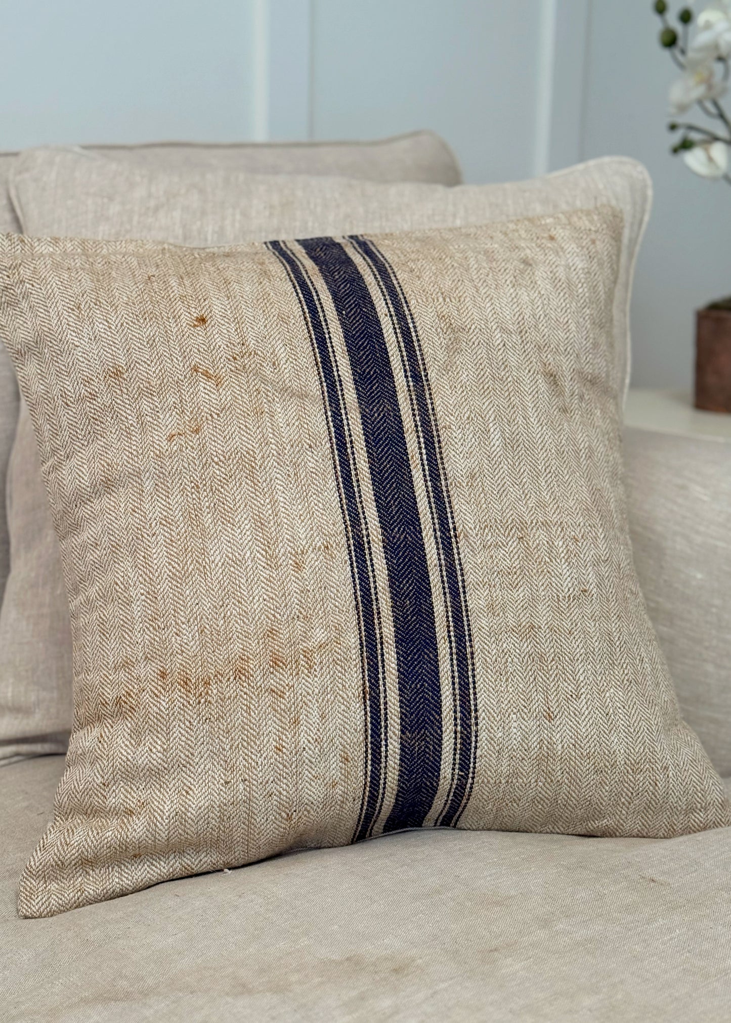 German Linen Throw Pillow